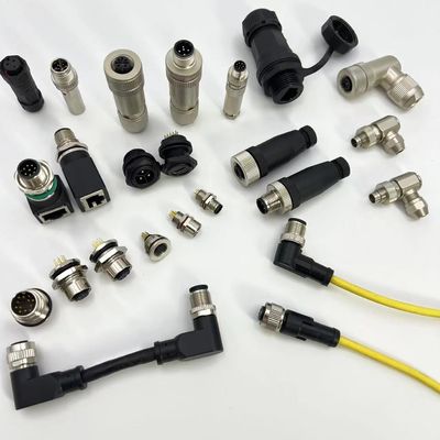 Conectores circulares industriais com parafuso M5/M8/M9/12/M16/M23