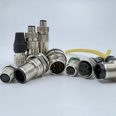 Conector elétrico de cobre cromado de 8 mm M8 3 pin 2000Hz