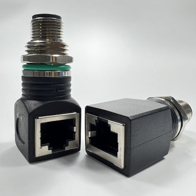 Supermolding M12 Conector elétrico de 4 pines para automação industrial