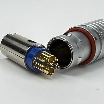 Conectores elétricos de cabos coaxial de puxa e puxa de 2 pines para comunicações militares