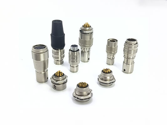 Hirose Compatível HR25 HR10 HR7 Push Pull Conectores Circulares Brass Cromeado Shell